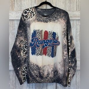 Athletic Works Rangers Graphic Sweatshirt with Animal Print Sz 2XL